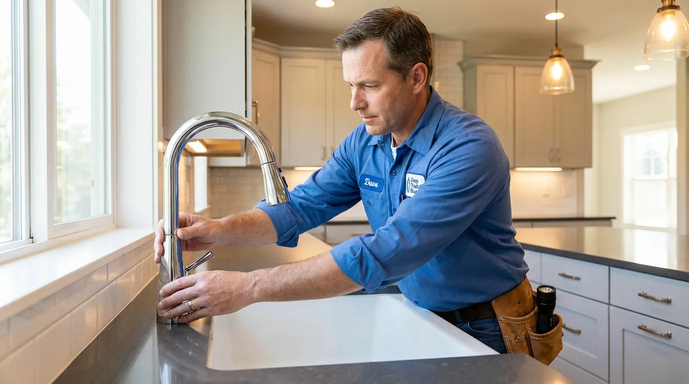 Kitchen faucet installation by Johns Plumbing LLC in Orange Grove