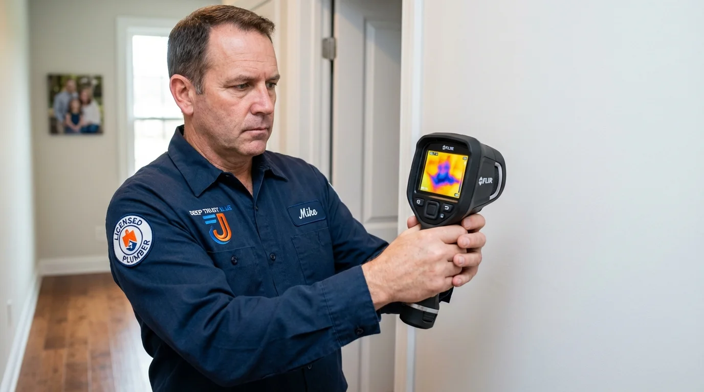 Thermal imaging leak detection by Johns Plumbing LLC in Orange Grove